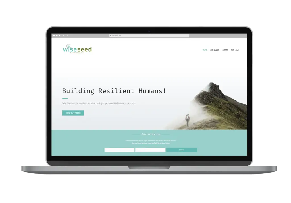 Wiseseed-Health-Solutions-Website-Design-Laptop-View-by-Rogue-Web-Design
